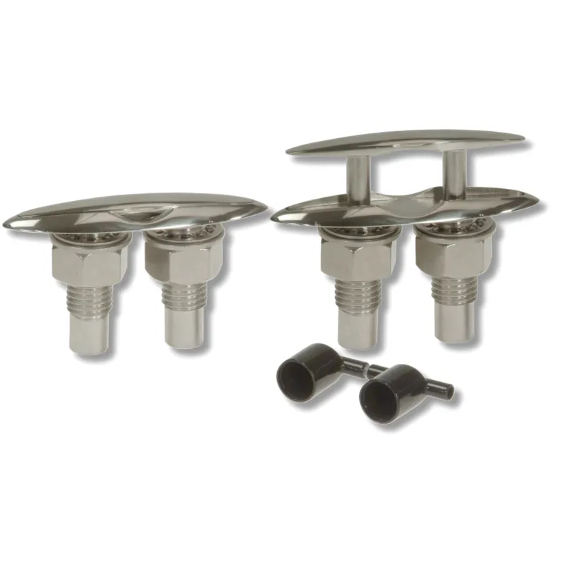 Niro Versenkbare Klampe, A=126mm, B=64mm, C=22mm, D=46mm, E=22mm