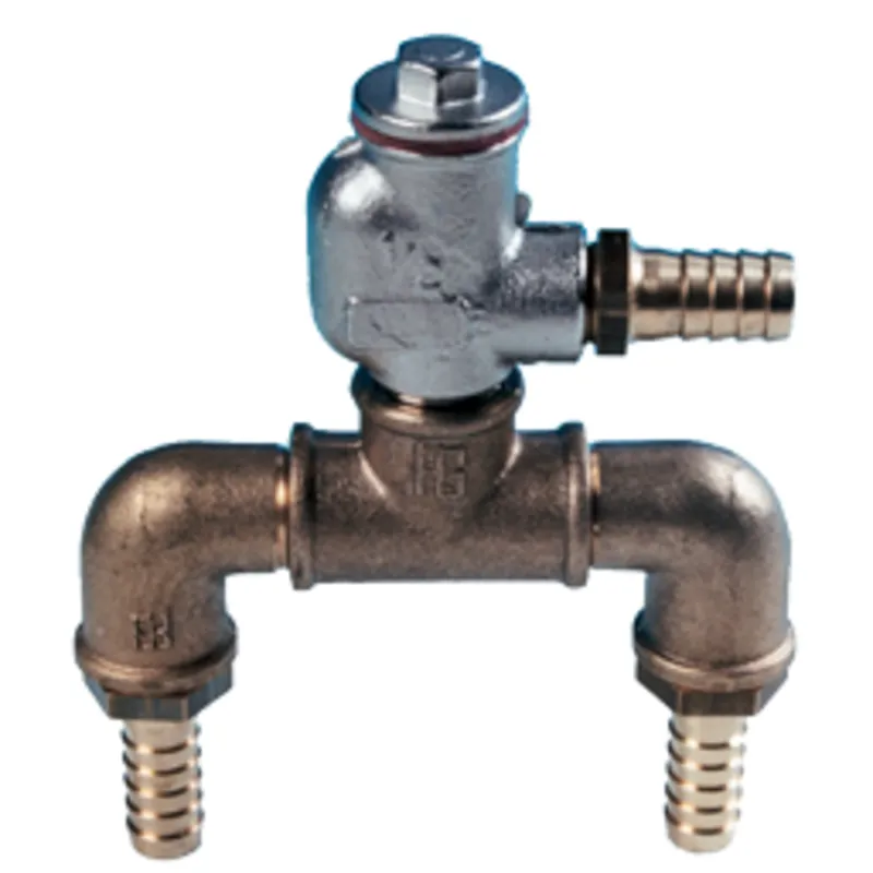 Messing-Verchromter Belüftungsatz mit Epdm-Gummi-Abschließkugel, Schlauchanschluß Ø20mm