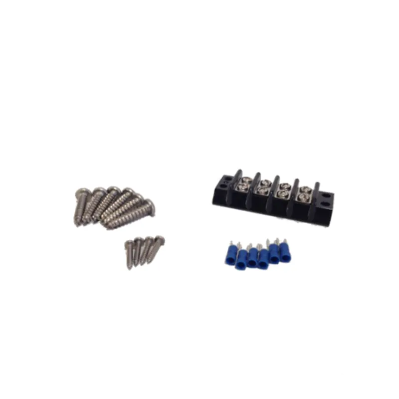 Montagesatz: Klemmblock für Verdrahtung und Schrauben für Oberste Halterung