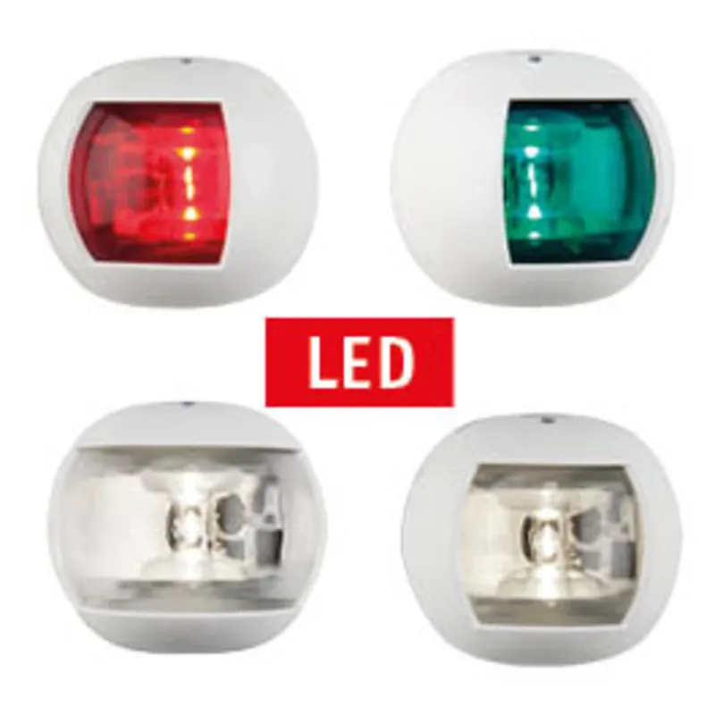 Positionslaterne Weiß, Hecklicht 135°, Led 12-24v, Weißes Kunststoffgehäuse