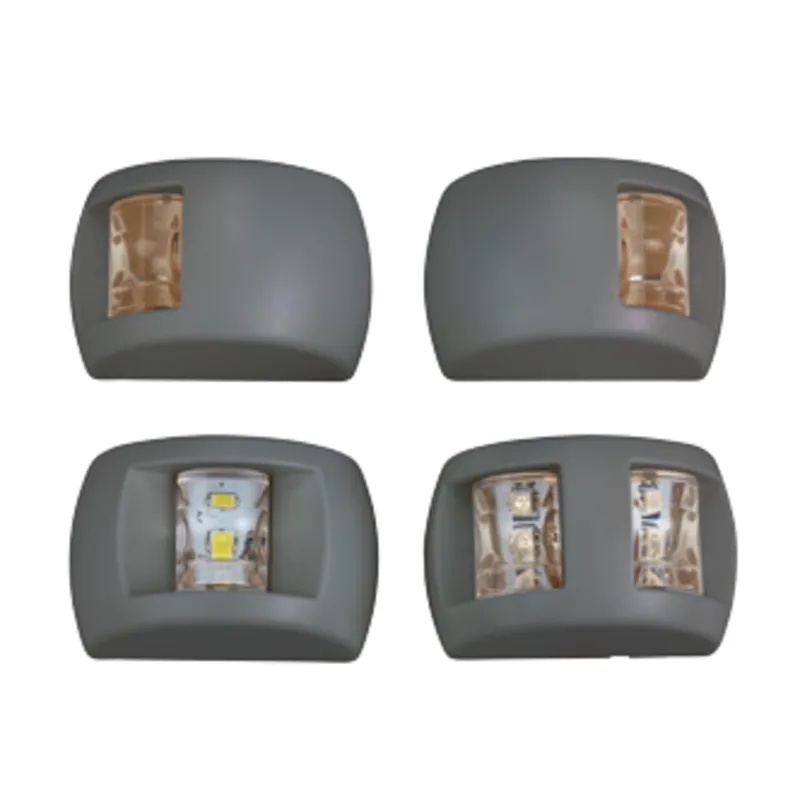 Led Positionslaterne, 2-Farben, 12v/0,6w, 2x112,5°, Schwarzes Kunststoffgehäuse, Rote/Grüne Linse