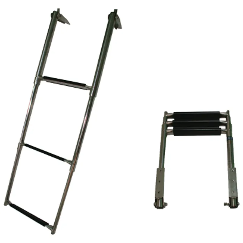 Niro Teleskopische Badeleiter, 4-Stufen mit Kunststoff Bekleidet, Max. Rohr Ø38mm