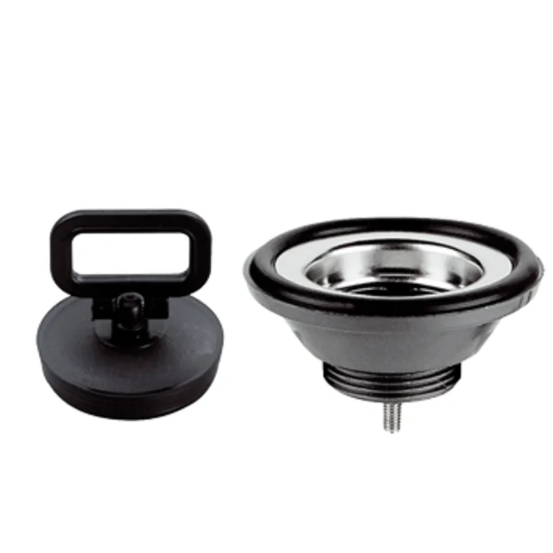 Kunststoff Gerader Abfluß, 1-1/4", mit Niro Sieb & Gummi Stopfen