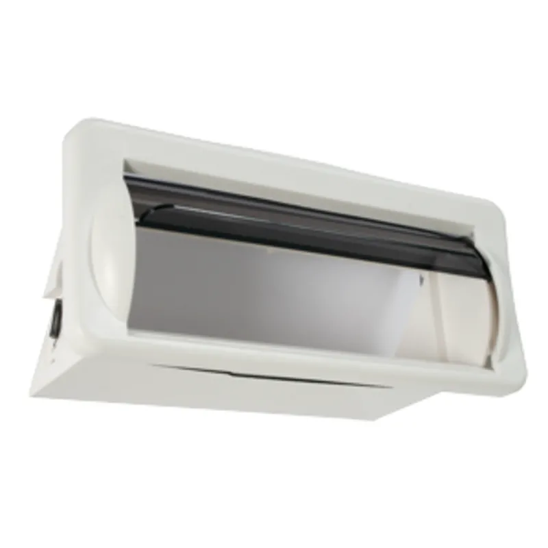 Kunststoff Radio Einbaukasten Frontblende Aus Plexiglas Schiebt In Gehäuse, Inklusive Dichtung, 241x102x25(114)Mm, Weiß