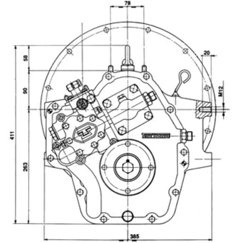 Technodrive Hydraulisches Wendegetriebe Tm170, R=2,94:1