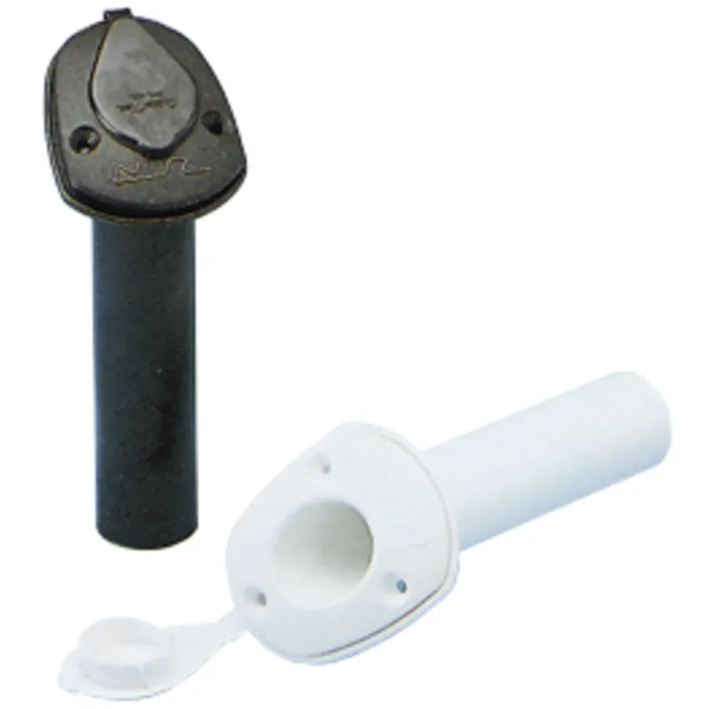 Kunststoff Einbau-Angelrutenhalter mit Wasserdichter Büchse, L=230, Max. Ø40mm, Schwarz