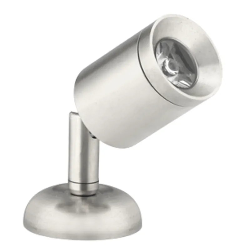 Led Wand-Leselampe (Mini), Messing-Verchromt, 8-30v/1,2w, Led 1x 1w, H=84mm