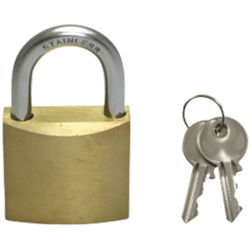 Messing Vorhängeschloss mit Niro Bügel, Abmessungen 40x33mm