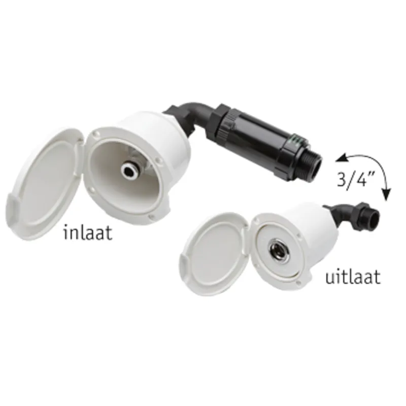 Einbaukasten mit Wassereinlaß Oder -Auslaß, Auslaß, Verchromter Kunststoff