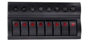 Schalttafel mit 8 Positionen