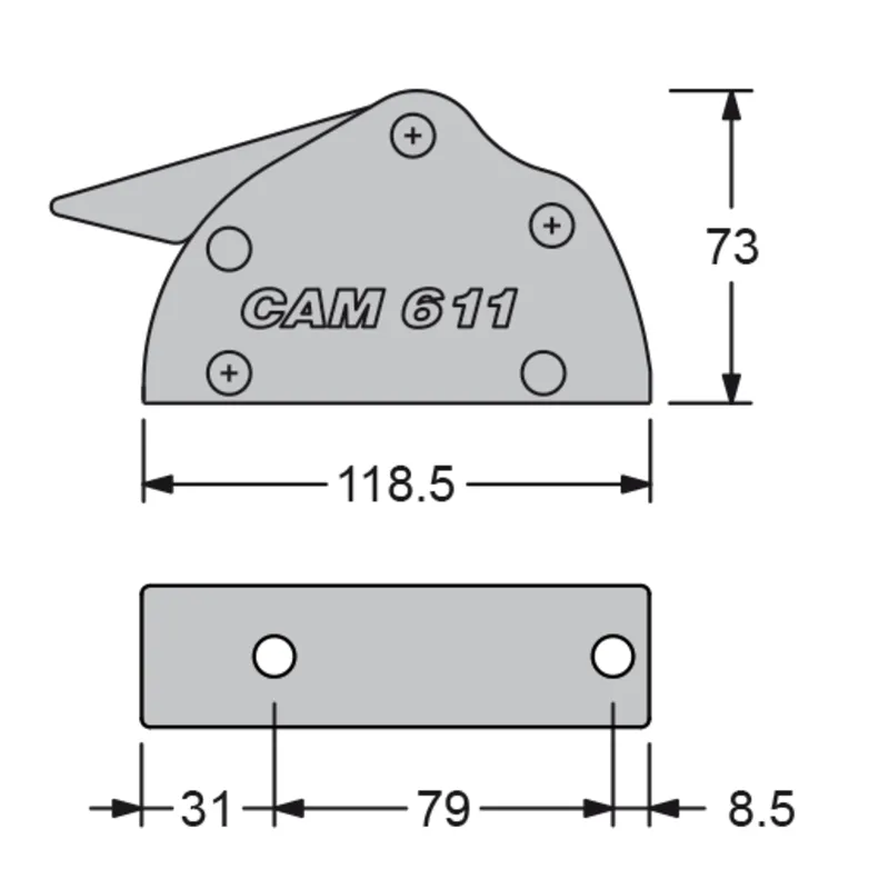 Antal Fallenstopper Cam 611, Single, Leine Ø6-11mm, Breite 33mm, Gewicht 0,30kg