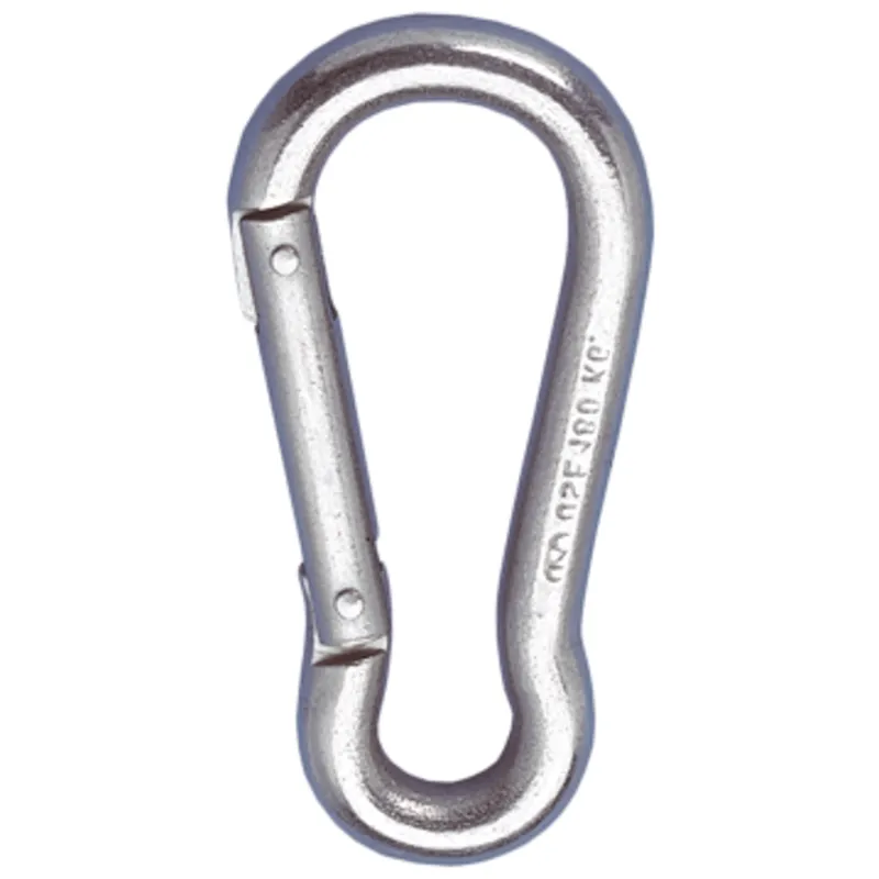 Niro Karabinerhaken, Ø10mm, H=100mm (Bruchlast 1200kg)