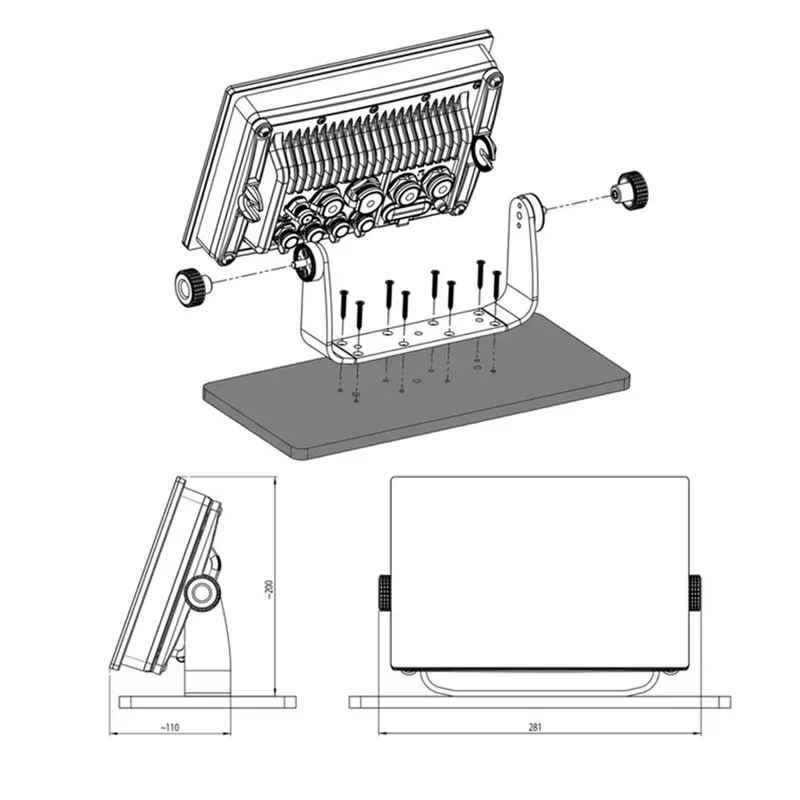 Q Halterung für 10„, 12“ und 16"