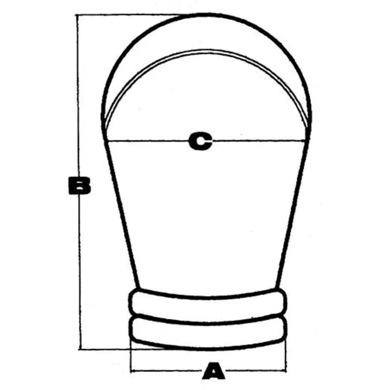 Niro Lüfter, Ovales Modell, Einschließlich Abdeckplatte (4") & Deckel, A=101mm, B=254mm, C=128mm