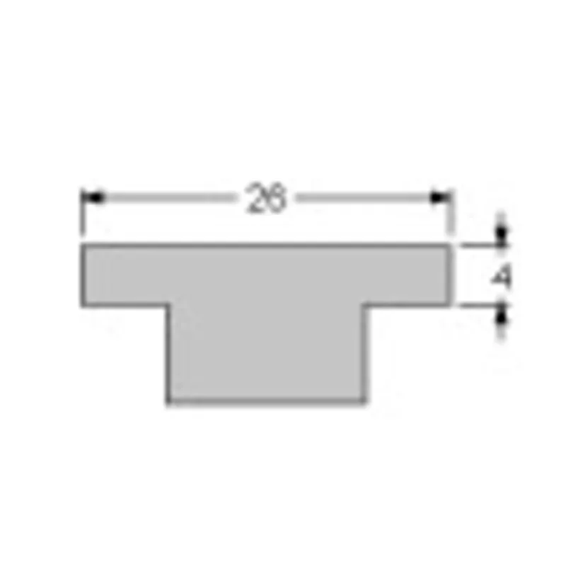 Antal Kunststoff Endfitting für T-Schiene 26x4