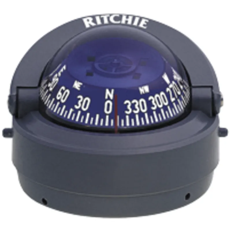 Ritchie Kompass Modell 'Explorer S-53g', 12v, Aufbaukompass, Rose Ø69,9mm/5°, Grau