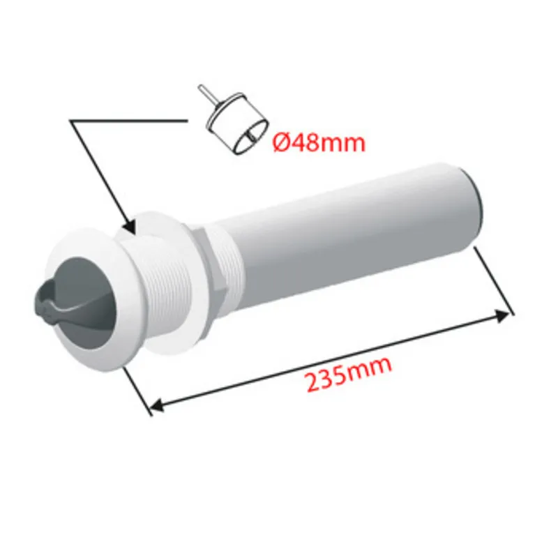 Einbau Sicherheitsleiter, Einbau, L=235mm, Ø48mm