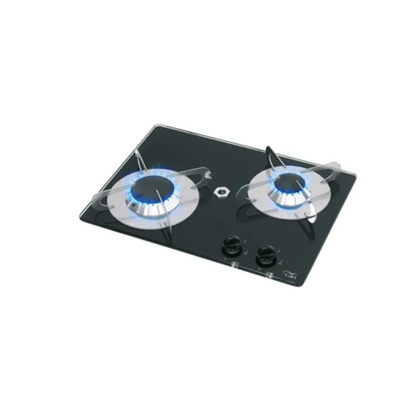 Gaskocher mit Keramik Kochplatte, 325x290x80mm, Brenner: 1x Klein/1x mittel