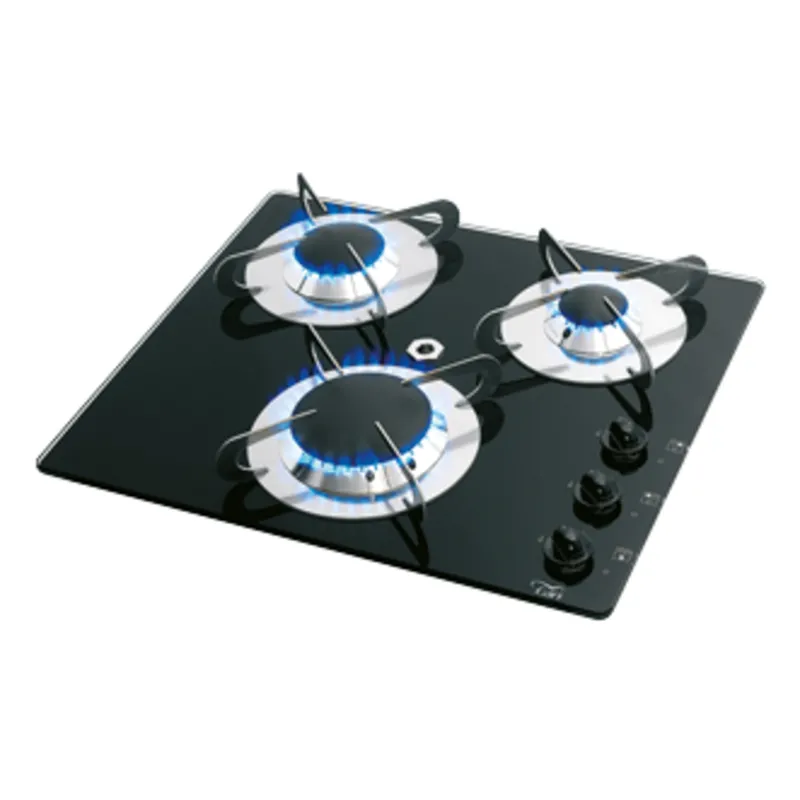 Gaskocher mit Keramik Kochplatte, 420x370x80mm, Brenner: 1x Klein/1x mittel/1x Groß