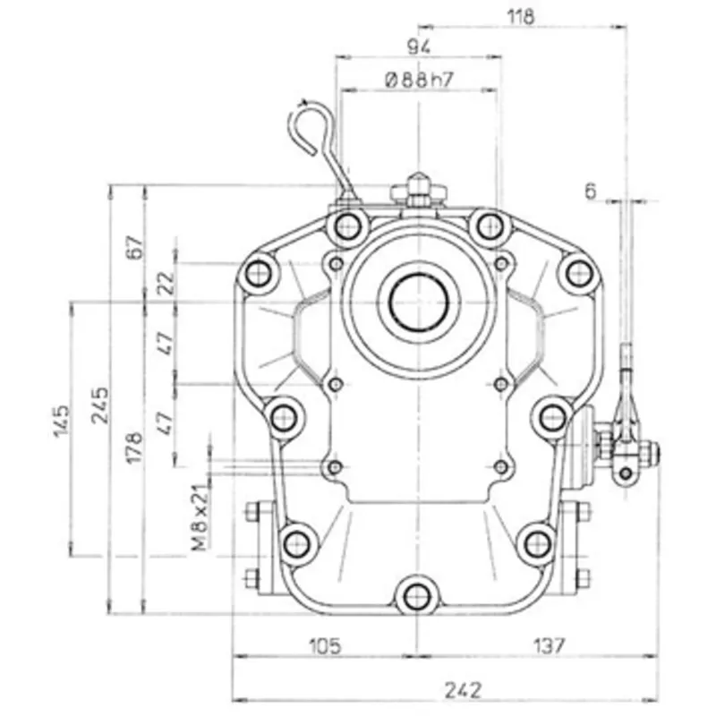 Technodrive Mechanisches Wendegetriebe Tmc260, R=2,88:1