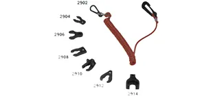 Notstoppclips mit Spiralschnur