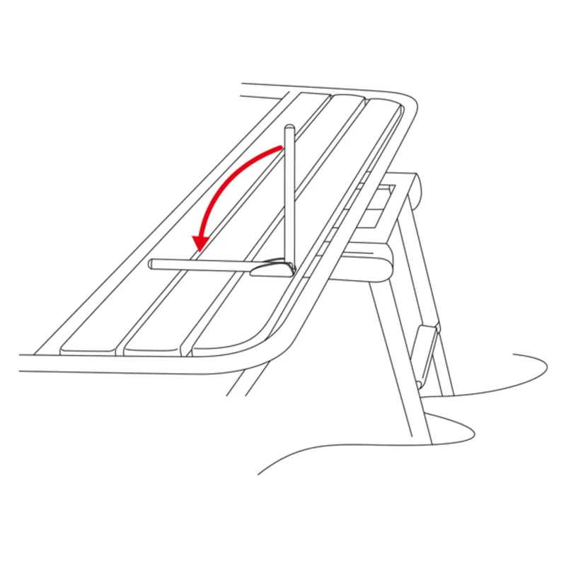 Universele inklapbare handgreep voor zwemplateau - val