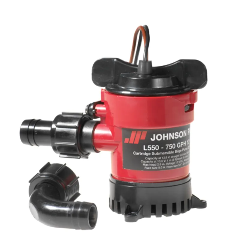 Johnson Pump L-Serie Bilgepumpe (Cartridge Typ) L750, 24v/1,5a, 73l/Min, Föderhöhe Max. 2,6m