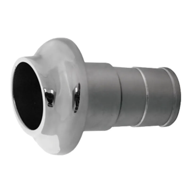 Niro Borddurchlass für Auspuff mit Gummi Klappe, Ø40mm, Kragen Ø75mm