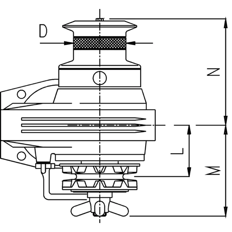 Lofrans Windlasses Ankerwinde Horizontal, Modell 'Kobra', 10mm, 24v, 1000w, mit Spillkopf