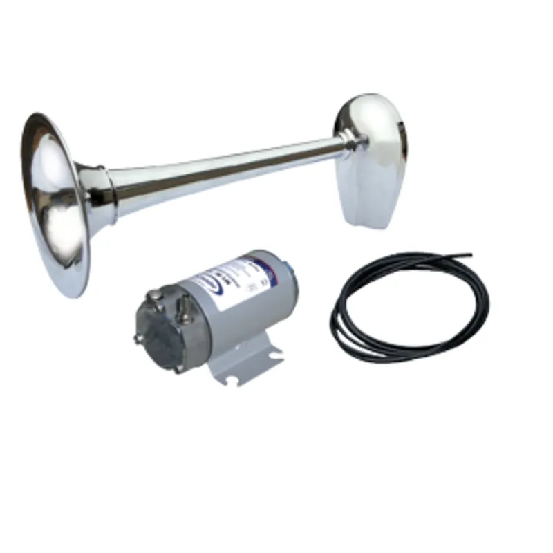 Messingverchromtes Signalhorn mit Kompressor, Einklang, 24v (123db(A)-630hz) + Zulassung