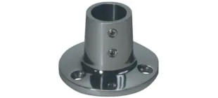 Niro Relingstütze 90°, runder Fuß