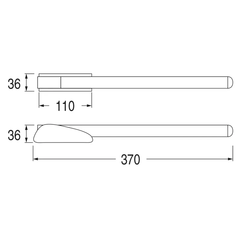 Universele inklapbare handgreep voor zwemplateau - val