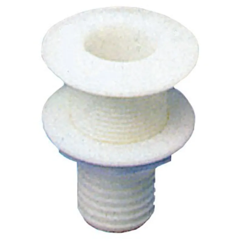 Kunststoff Borddurchlass, 1-1/4", Abm. A=46mm, B=30mm, C=95mm, D=76mm, E=55mm, Weiß