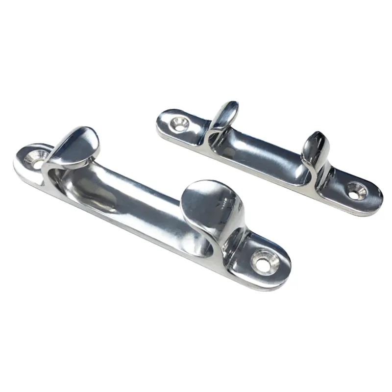 Niro Lippklampe, L=150mm, Max. Leine Ø19mm, Bugmontage (Preis Pro Paar)