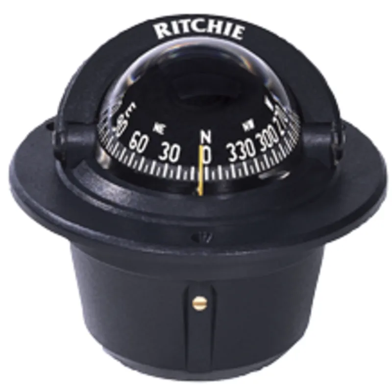 Ritchie Kompass Modell 'Explorer F-50', 12v, Einbaukompass, Rose Ø69,9mm/5°, Schwarz