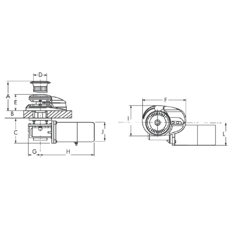 Lofrans Windlasses Ankerwinde Vertikal, Modell 'Project X4', 12mm (Ccw), 24v, 2700w, mit Spillkopf