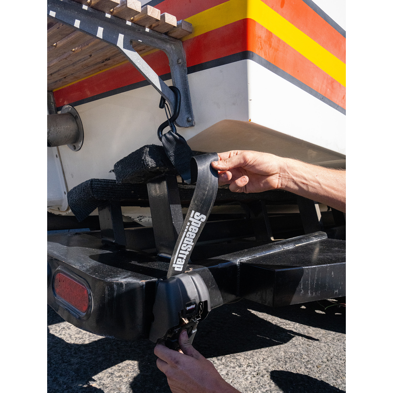 Speedstrap Stahl-Spanngurte, automatisch aufrollbar, mit Snap S-Haken (2er-Pack)