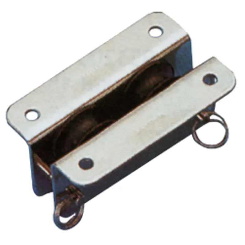 Niro Umlenkrolle Zweischeiben, 8mm, Scheibe Ø25mm, Bruchlast 560kg