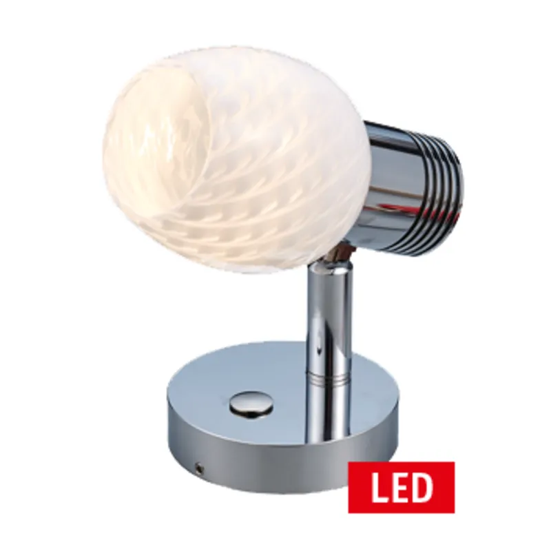 Led Wand-Leselampe, 10-30v, Aluminium, D=97mm, H=104mm, Dimmbar mit Schalter