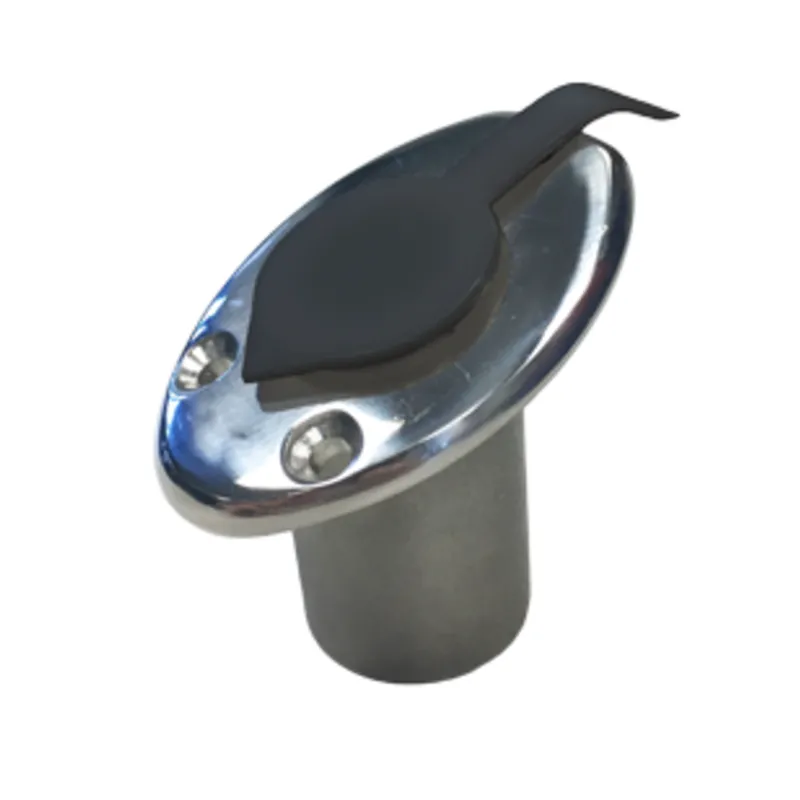 Niro Einbau Flaggenstockhalter 45°; für 25mm Flaggenstock