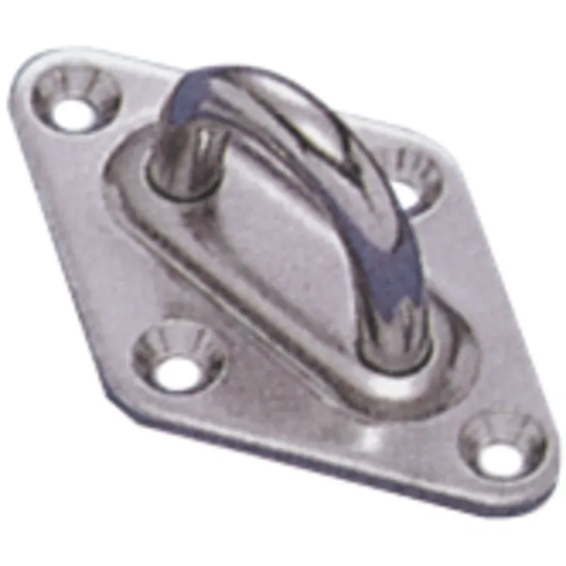 Niro Karoförmige Augenplatte, 50x80mm, Ø8mm