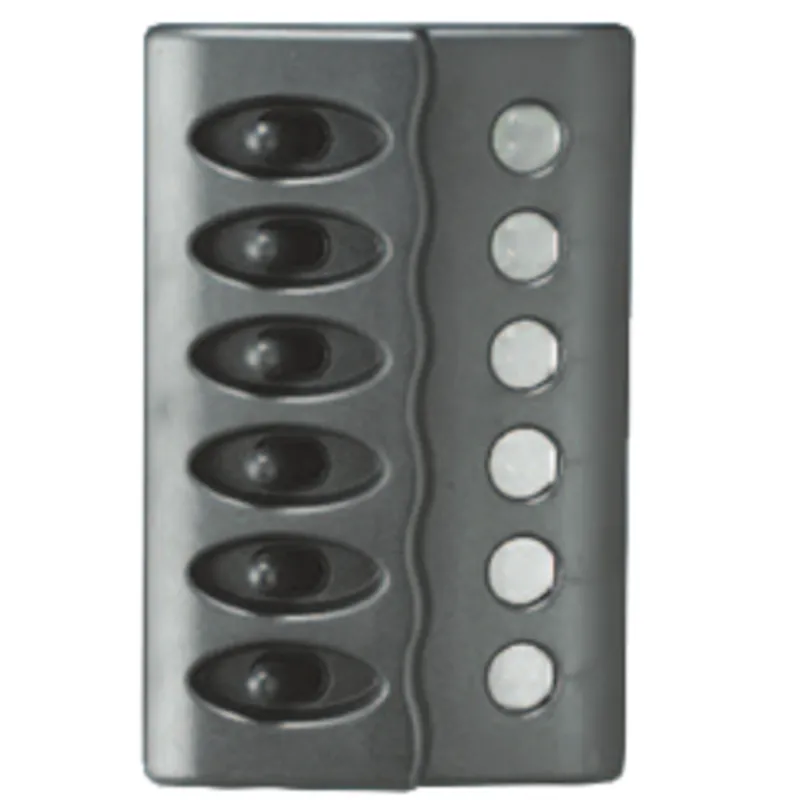 Kunststoff Schalttafel, 12v, 6-Schalter, Keine Sicherungen mit Led-Indikator, Inkl. Labelsatz