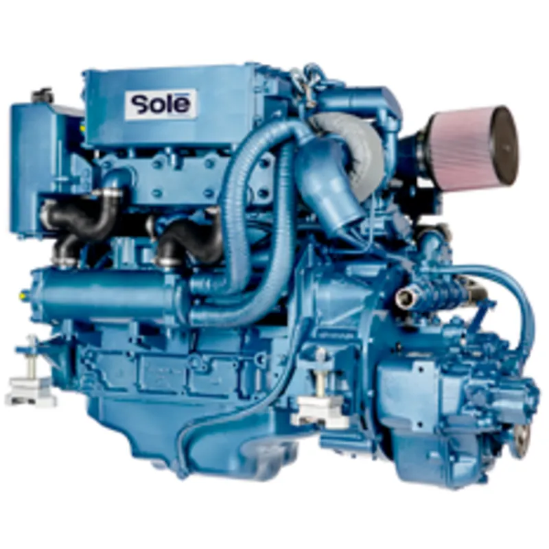 Solé Schiffsdiesel Sdz 165 Turbo & Intercooler, mit Technodrive Wendegetriebe Tm880a, R=2.60:1