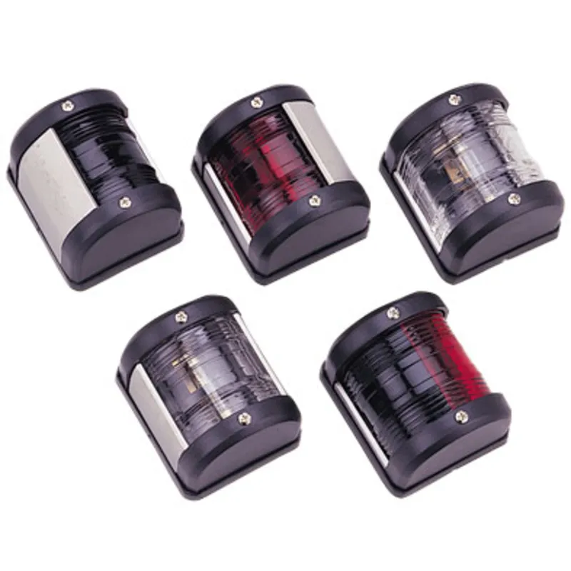 Led Positionslaterne, Backbord, 12v, Led 0,54w, 112.5°, 1nm, Schwarzes Gehäuse, Rote Linse