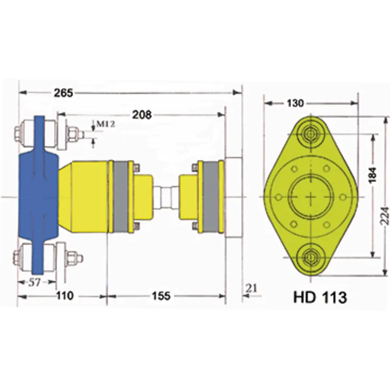 Hydradrive Typ Hd-113 Homokinetisches Antriebsystem, Satz, mit Staudrucklager, Homokinetische Welle und Adapterflansch