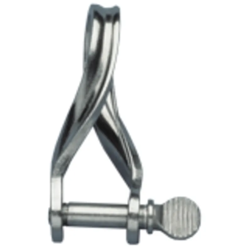 Niro Schäkel (Gedrehte Form) Ø5mm, B=12mm, H=37mm (Bruchlast 1050kg)