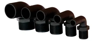 allpa Kunststoff Schlauchtülles, rechtwinklig, mit Aussengewinde