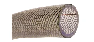 PVC Kaltwasserschlauch, transparent mit geflochterner Polyester-Einlage