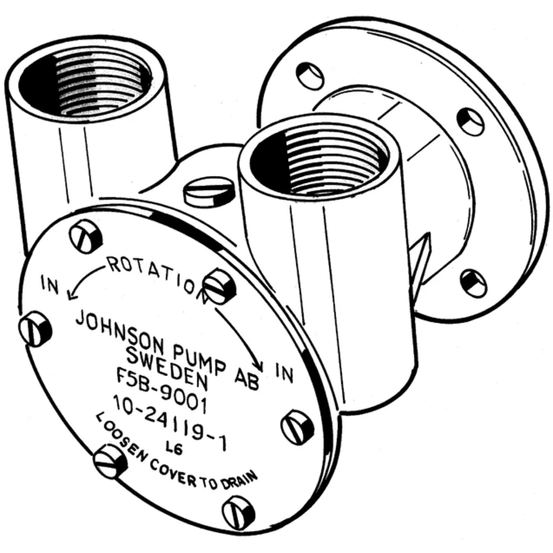 Johnson Pump Selbstansaugende Bronzene Kühlwasser-Impellerpumpe F5b-9 (Vetus)