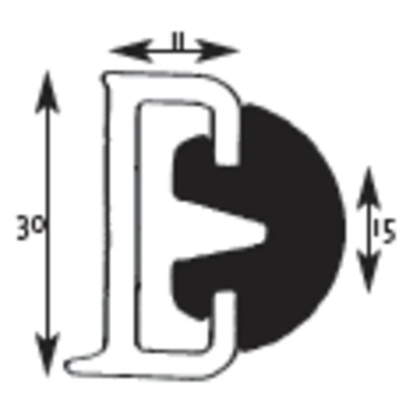 Pvc Profil T-4, Weiss Streifenlänge 4mtr